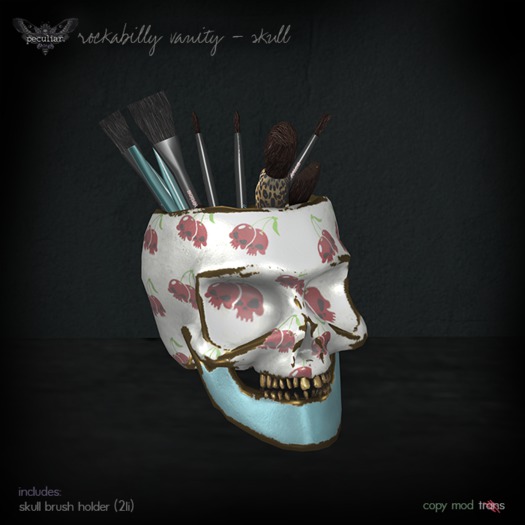 .pt. rockabilly vanity - skull (add)
