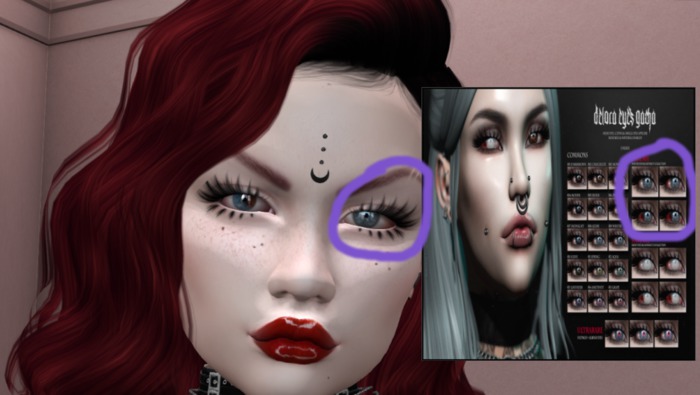 -SU!-Delora Eyes Winter Bloodshot Collection RARE