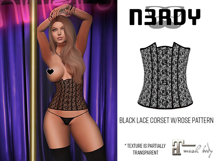 N3RDY -  Lace Bustless Corset [Maitreya Exclusive] - DEMO