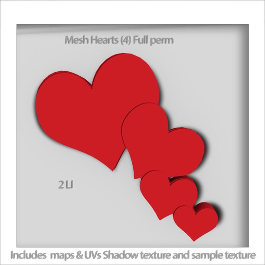 Mesh Hearts (4) Full perm