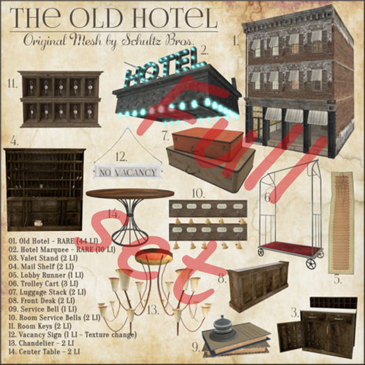 [Schultz Bros.] 01. Old Hotel - RARE -FULL SET