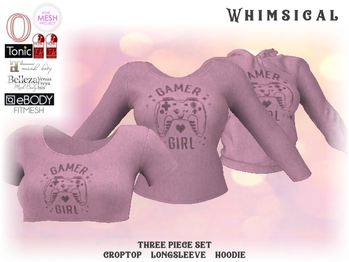 [Whimsical] Girl's Mesh Tops - Gamer Girl