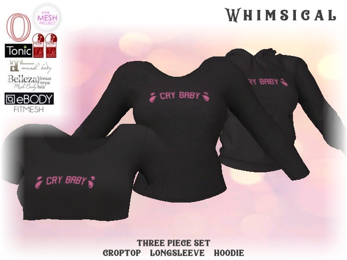 [Whimsical] Girl's Mesh Tops - Cry Baby
