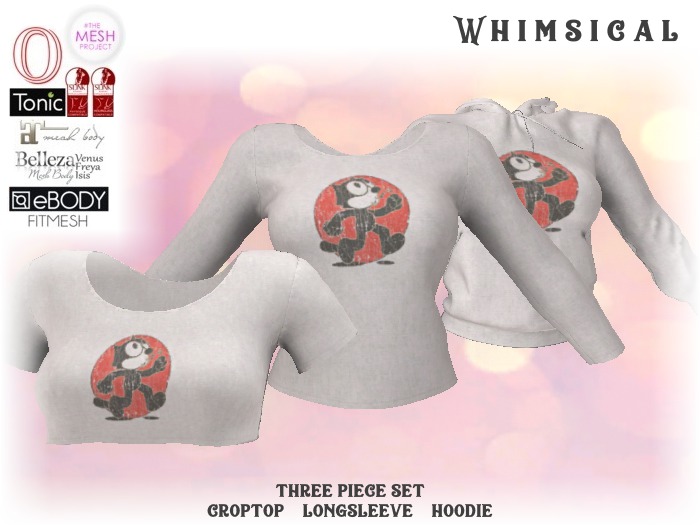 [Whimsical] Girl's Mesh Tops - Black Cat