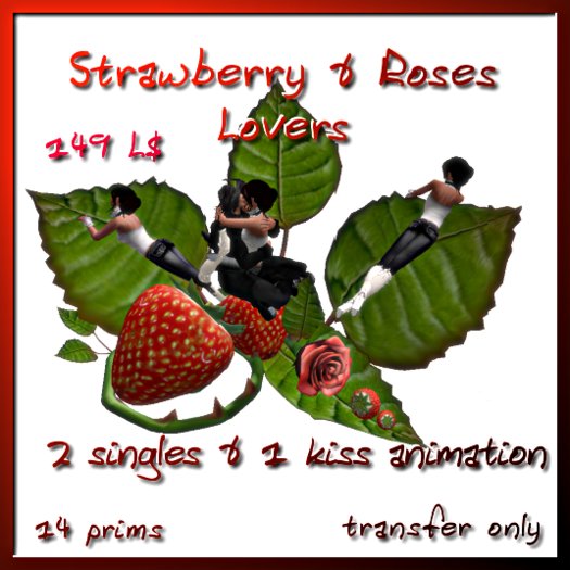Strawberry & Roses Lovers - Fire Beach Designs (giftbox)