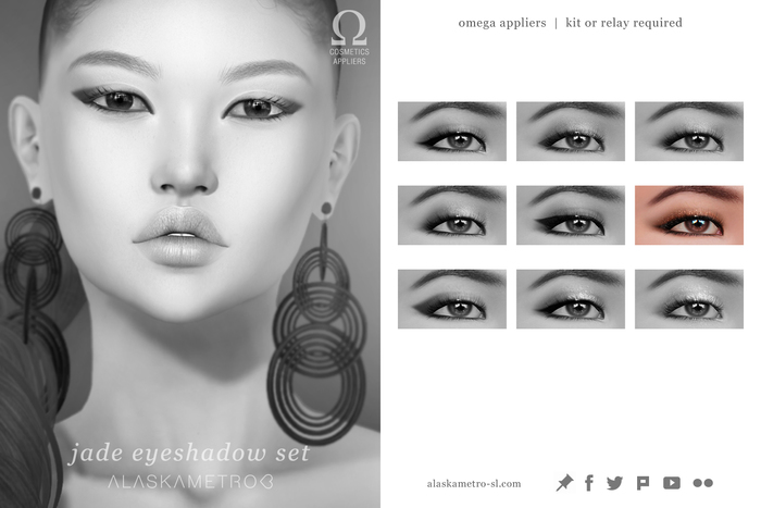 alaskametro<3 "Jade" eyeshadow TESTER | OMEGA applier HUD | Classic/Bakes-on-Mesh