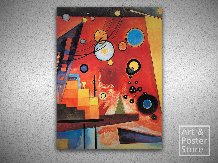 Heavy Red | Kandinsky | Abstract Painting | Wall Canvas Panel