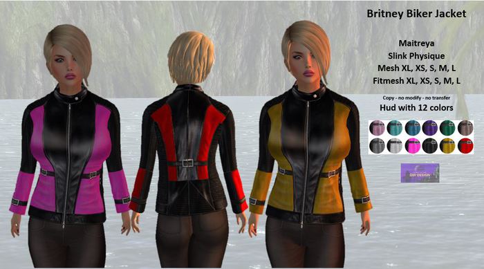 DW - Britney Biker Jacket - 12 Color