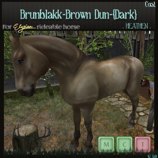 [. HEATHEN .] Elysian Rideable Skin -Brunblakk Dark-{REZ}