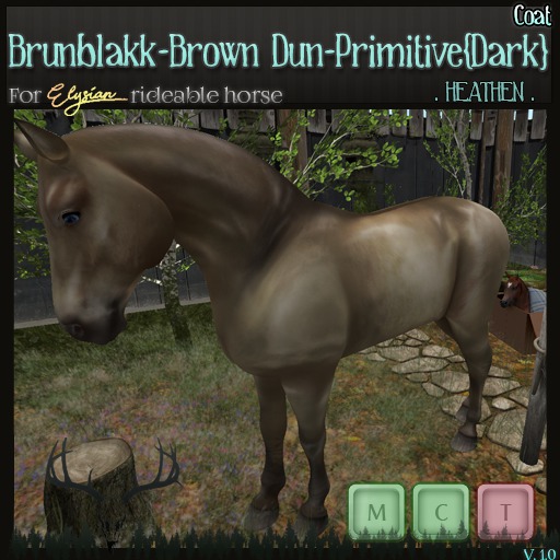 [. HEATHEN .] Elysian Rideable Skin -Brunblakk Dark Primi-{REZ}