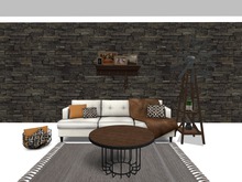 abo - industrial coffee table brown