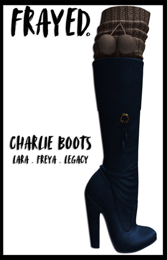 Frayed - Charlie Boots - Navy