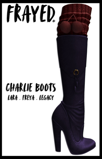 Frayed - Charlie Boots - Purple