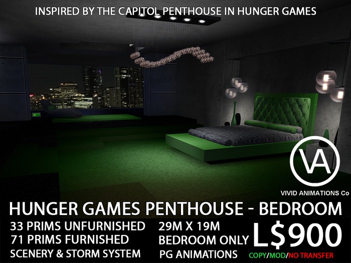 Hunger Games Bedroom Green