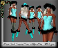 Birgit Mai's Sensual Santa Girl Blue & Black Fur  (BOXED)