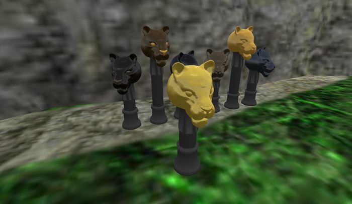 Lion's Heads Statues