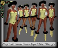 Birgit Mai's Sensual Santa Girl Yellow & Black Fur (BOXED)