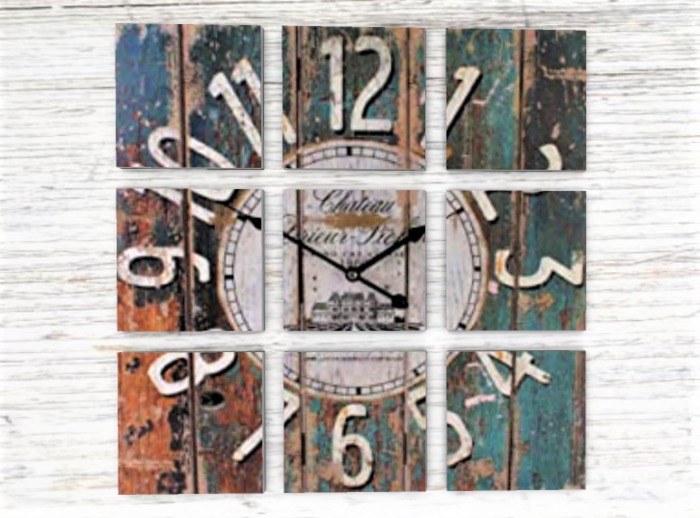 Shabby chic wall clock
