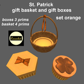 St. Patrick gift basket and boxes set orange