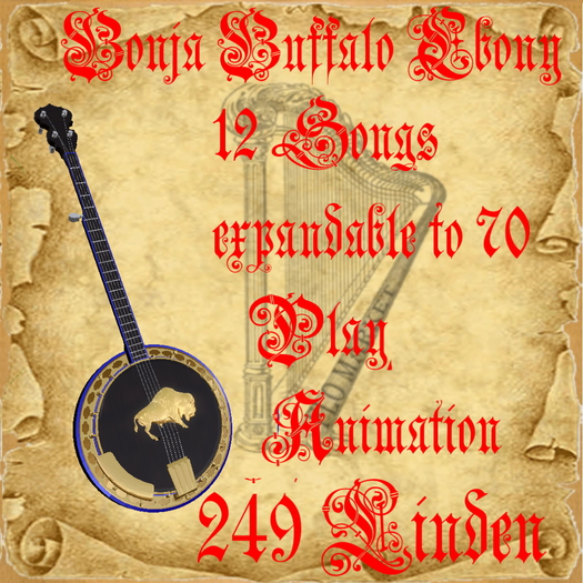 Banjo Ebony Buffalo