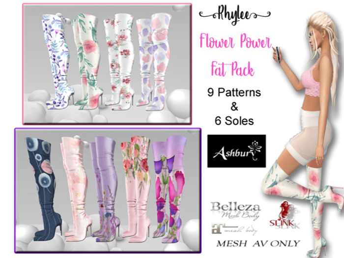 [ASHBURY] RHYLEE BOOTS-FLOWER FAT PACK