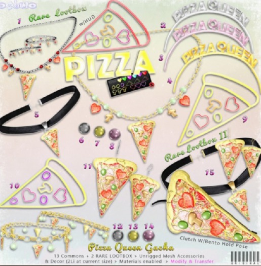 [ bubble ] 1 -Pizza Neon & Black Set RARE Lootbox