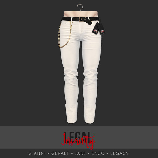 Legal Insanity - Wrynn denims white
