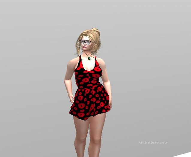 Red flower dress Venus, TMP, Slink, Slink-H, Maitreya, Isis, Freya, eBody-curvy, Altamura