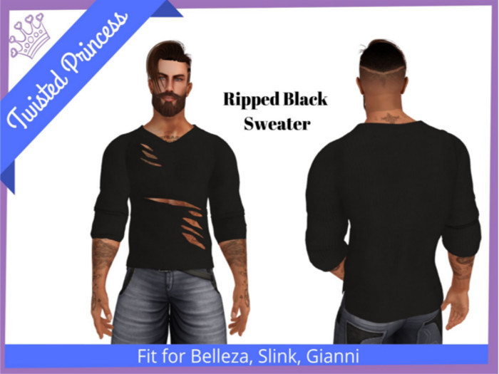 TP- Black Ripped Shirt  