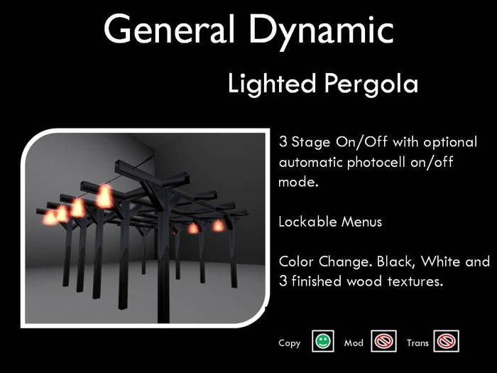 Lighted Garden Pergola