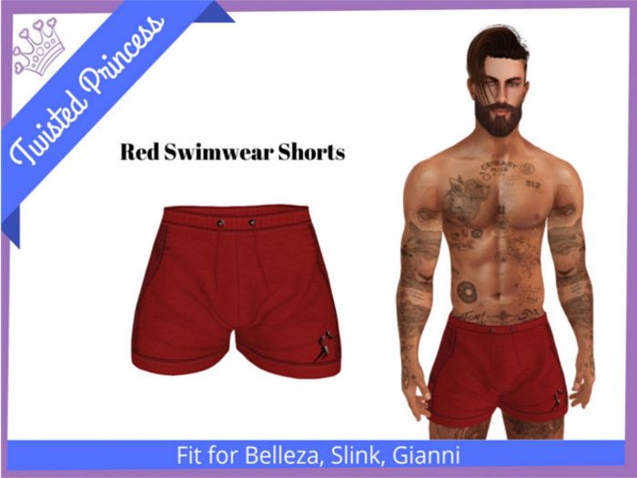 TP- Red Swimwear Shorts  -packer