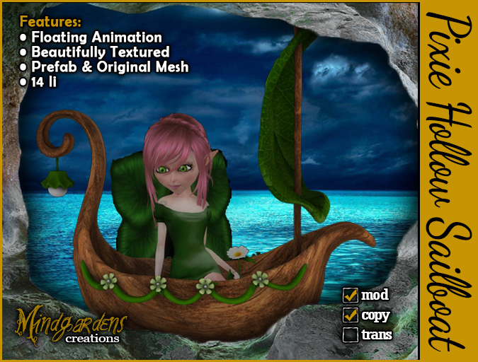 Pixie Hollow Sailboat