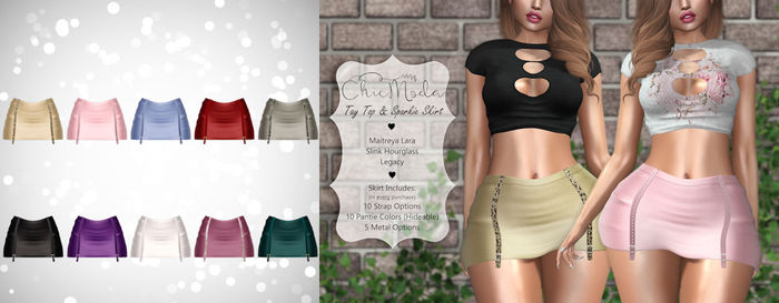 ChicModa // Sparkie Skirt // ALL Skirts Only