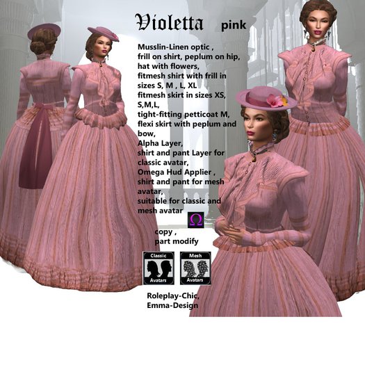 Second Life Marketplace RP Chic Violetta pink