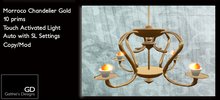 Morrocco Chandelier by Galthies Designs-Gold
