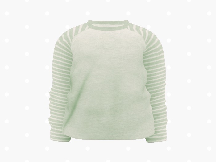 Bloom Striped Raglan (Green)