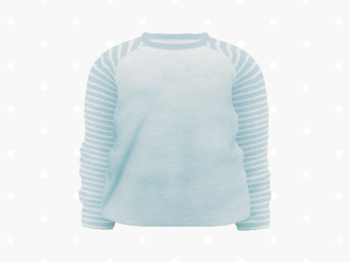 Bloom Striped Raglan (Aqua)