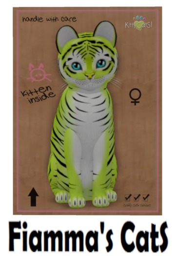 KittyCatS Box - Tiger! - Chartreuse
