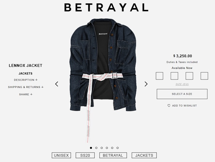 BETRAYAL. Lennox Jacket DARK BLUE