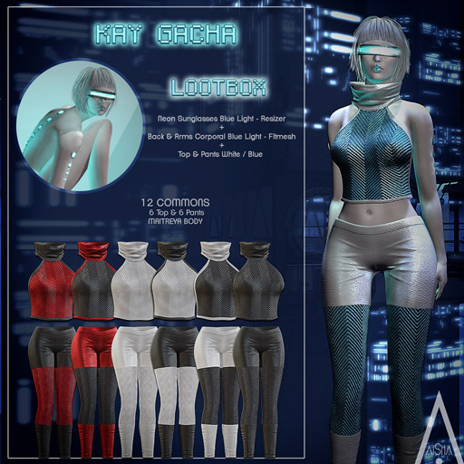 .AiShA. Kay Gacha Pants Black/Red - Rezz