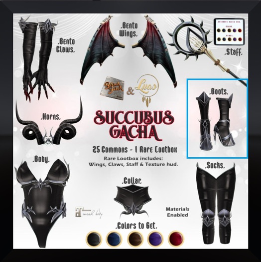 Luas x BJK Succubus Boots Blue