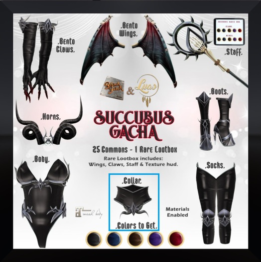 Luas x BJK Succubus Collar Red