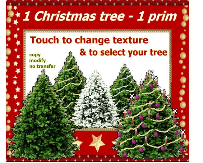 Xmas Tree 5 textures touch  to switch-CM
