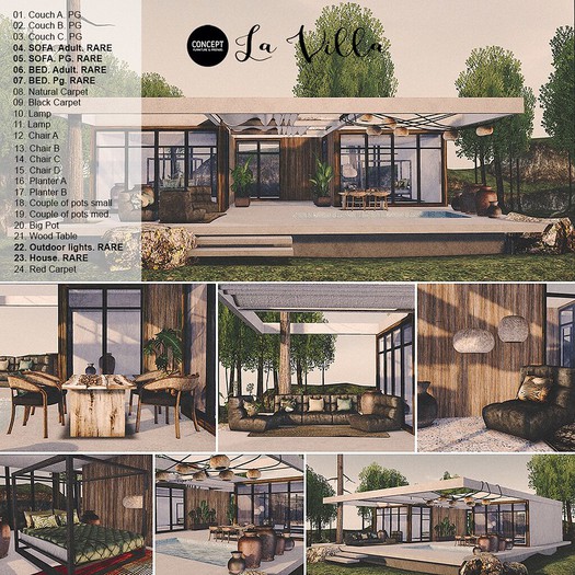 Concept}*18. La Villa. Couple of pots small