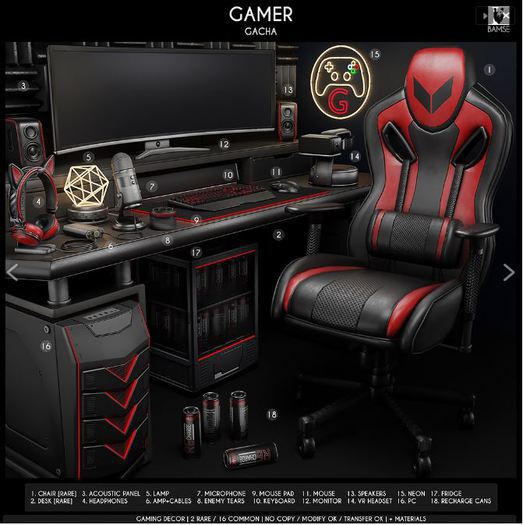 2. BAMSE : Gamer - Desk RARE