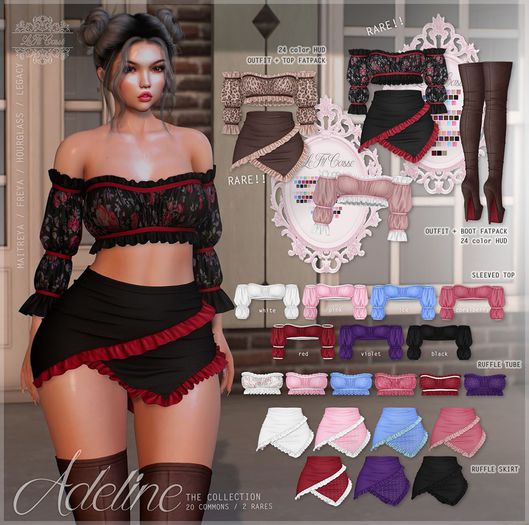 {le fil casse} Adeline Ruffle Tube Freya Violet Dot