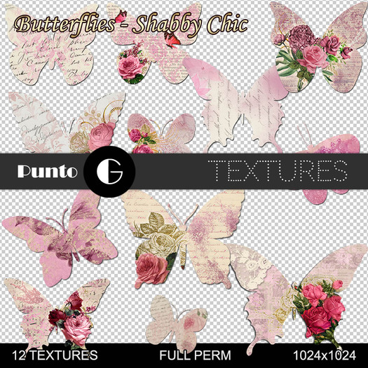 Butterflies - Shabby Chic