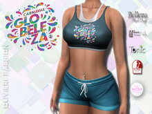 CARNAVAL - TANK TOP & SHORTS - TEAL