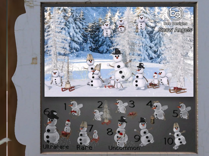 Bee Designs Snow Angels gacha 7 RARE