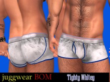 juggwear BOM tighty whitey briefs in blue and red